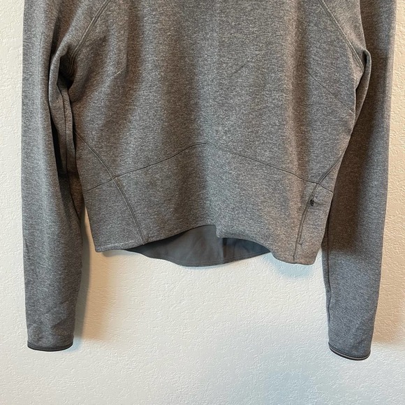 Lululemon Hill And Valley Mock Neck Long Sleeve Top Heathered Slate Grey 8 - Picture 10 of 15